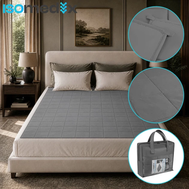 Утяжеленное одеяло Isomedix 200x150 см 7 кг Gray (5900779965935) - Фото 6 Утяжеленное одеяло Isomedix 200x150 см 7 кг Gray (5900779965935) - изображение 6