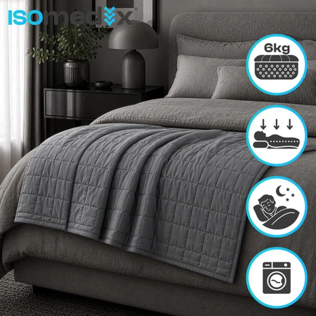 Утяжеленное одеяло Isomedix 200x150 см 6 кг Gray (5900779966758) - Фото 5 Утяжеленное одеяло Isomedix 200x150 см 6 кг Gray (5900779966758) - изображение 5