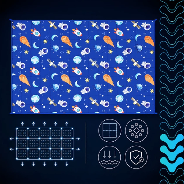 Утяжеленное одеяло Isomedix 100x150 см 3 кг Blue (5900779965836) - Фото 14 Утяжеленное одеяло Isomedix 100x150 см 3 кг Blue (5900779965836) - изображение 14