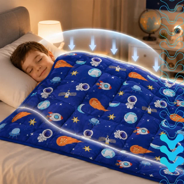 Утяжеленное одеяло Isomedix 100x150 см 3 кг Blue (5900779965836) - Фото 15 Утяжеленное одеяло Isomedix 100x150 см 3 кг Blue (5900779965836) - изображение 15