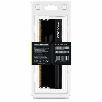 Модуль пам'яті для комп'ютера DDR4 8GB 3200 MHz Onyx Black RGB Prologix (PRO8GB3200YBR4) - зображення 2