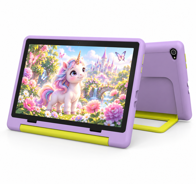 Дитячий планшет 10,1″ SmartLife KT1016 3+5/64 ГБ Wi-Fi Android 14 5000 мА·год у захисному чохлі, бузковий - изображение 6