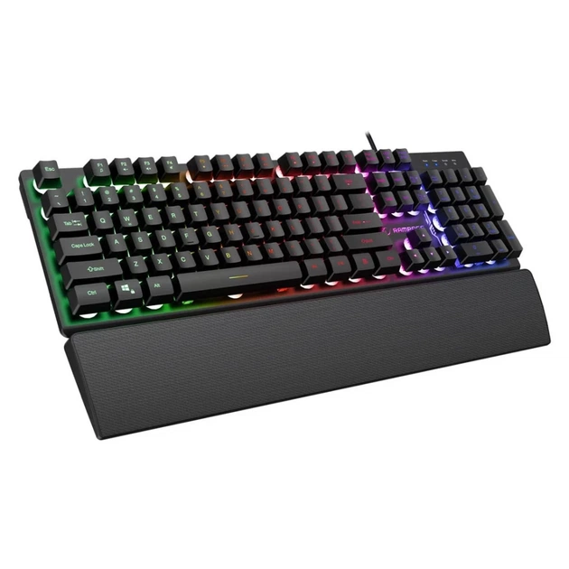 Комплект клавиатура + мышь Rampage Fortuna игровой с ковриком 12800 DPI Black (8680096148873) - Фото 2 Комплект клавиатура + мышь Rampage Fortuna игровой с ковриком 12800 DPI Black (8680096148873) - изображение 2