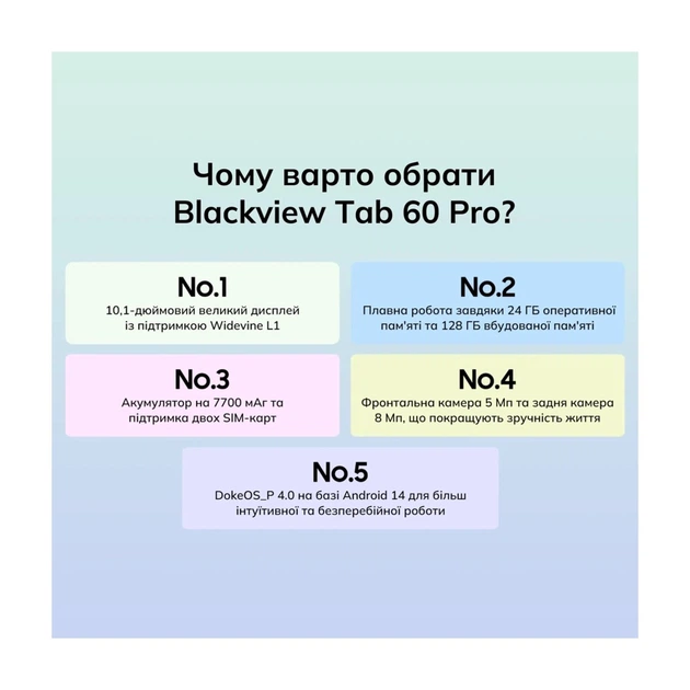 Планшет Blackview Tab 60 Pro 10.1" HD+ 8/128GB LTE Algae Green (6931548318422) - изображение 6