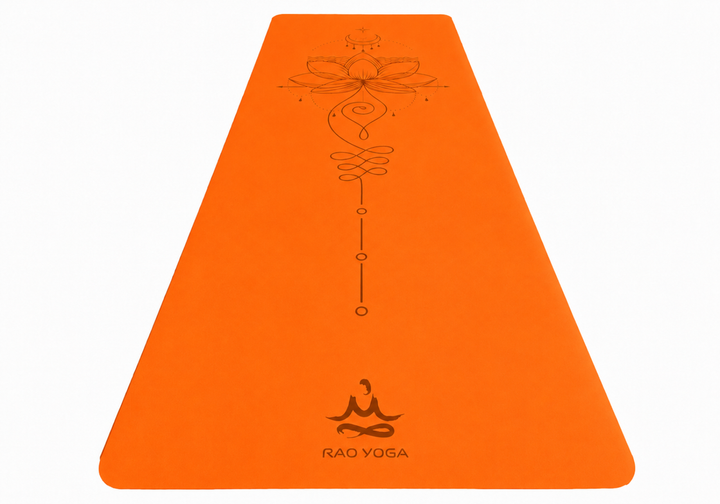 Килимок для йоги каучуковий Vimal Unalome Lotus Orange Glow RAO 185×68×0.4 см - зображення 2