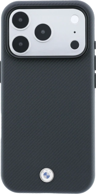 Etui do smartfona Apple iPhone 18 Pro Max/iPhone 17 Pro Max BMW Sign Kevlar Metal Logo MagSafe Anthracite (3666339665630) - obraz 2