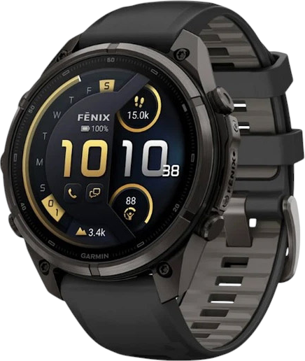Smartwatch Garmin Fenix 9 Pro 47 mm inReach Carbon Gray DLC Titanium with Black/Pebble Grey Silicone Band (010-04336-11) - Zdjęcie 1 Smartwatch Garmin Fenix 9 Pro 47 mm inReach Carbon Gray DLC Titanium with Black/Pebble Grey Silicone Band (010-04336-11) - obraz 1