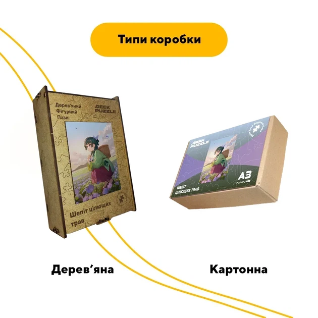 Дерев'яний фігурний пазл Шепіт цілющих трав, А5, Картонна коробка 35 елементів - изображение 4