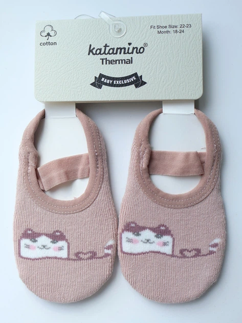 Детские махровые чешки Katamino Elorin с антискользящий подошвой Cиренево-розовые 21-23 / 12-18 мес. - Фото 1 Детские махровые чешки Katamino Elorin с антискользящий подошвой Cиренево-розовые 21-23 / 12-18 мес. - изображение 1