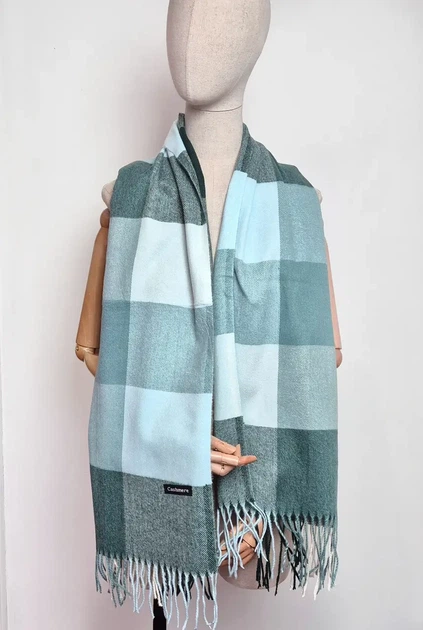 Кашемировый шарф бирюзовый Cashmere С04 - изображение 2