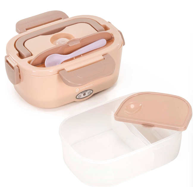 Lunch Box Springos elektryczny z podgrzewaczem KI0205 łososiowy (5908455317115) - obraz 4
