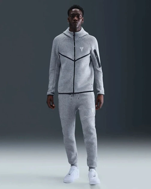 Кофта чоловіча Nike Kobe Tech Fleece Full-Zip Windrunner L Сірий IB2713-063 - Фото 4 Кофта чоловіча Nike Kobe Tech Fleece Full-Zip Windrunner L Сірий IB2713-063 - зображення 4