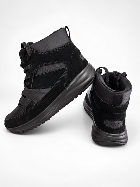 Черевики жіночі утеплені водонепроникні Skechers On-the-GO Stellar Winterize зі вставками натуральної замші чорні 38 (2271477032506) 25 см - Фото 3 Черевики жіночі утеплені водонепроникні Skechers On-the-GO Stellar Winterize зі вставками натуральної замші чорні 38 (2271477032506) 25 см - зображення 3