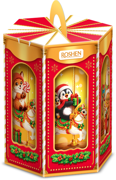 Подарочный набор Roshen Веселый праздник 456 г (4823077652851) - Фото 2 Подарочный набор Roshen Веселый праздник 456 г (4823077652851) - изображение 2