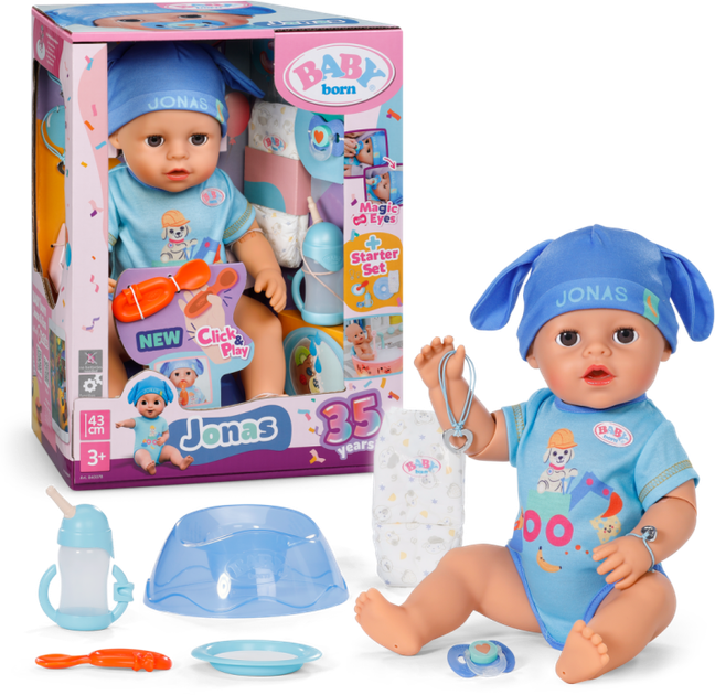 Lalka Baby Born Click and Play Jonas 43 cm 840085 (4001167840078) - obraz 11