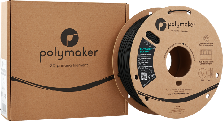 Filament Polymaker do druku 3D PolySonic PLA Pro 1 kg Black (6938936714019) - obraz 4