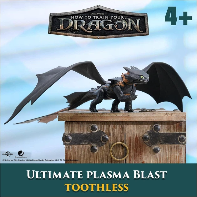 Интерактивная фигурка дракон Беззубик 63 см дышит огнем Dreamworks Dragons Toothless Spin Master 6072541 - Фото 5 Интерактивная фигурка дракон Беззубик 63 см дышит огнем Dreamworks Dragons Toothless Spin Master 6072541 - изображение 5