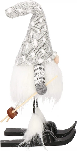 Новогодняя фигурка Springos CA0682 Гном на лыжах 33 см (5907719422893) - изображение 3