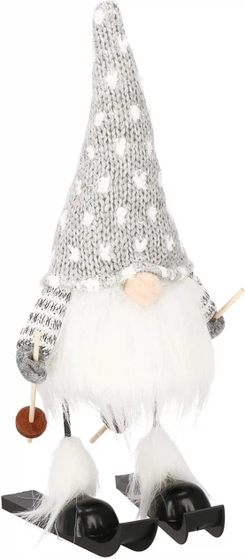 Новогодняя фигурка Springos CA0682 Гном на лыжах 33 см (5907719422893) - изображение 4