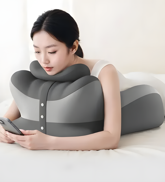 Ергономічна клинуватий подушка з memory foam для шиї, спини та ніг - Фото 3 Ергономічна клинуватий подушка з memory foam для шиї, спини та ніг - зображення 3