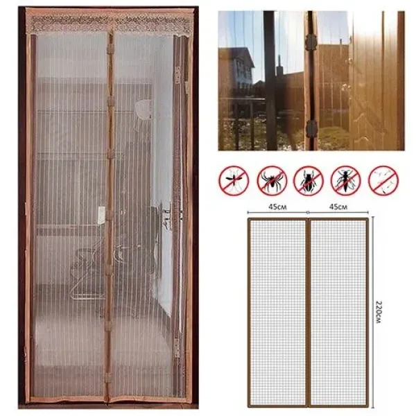 Москитная сетка Magic Mesh 2 м Brown - Фото 2 Москитная сетка Magic Mesh 2 м Brown - изображение 2