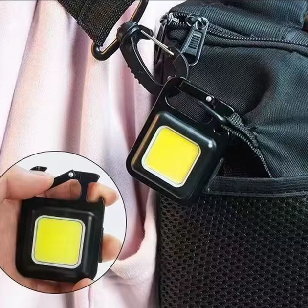Ліхтар-брелок світлодіодний акумуляторний USB з магнітом, карабіном і відкривачкою, COB, 800 лм - зображення 8