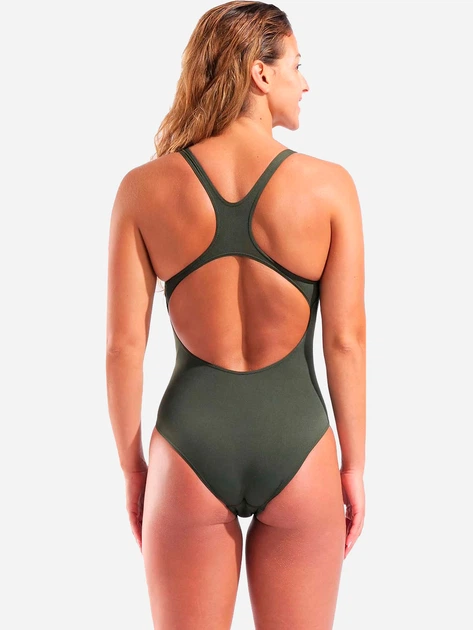 Купальник слитный женский Arena Team Swimsuit Swim Pro Solid 004760-609 Темно-зеленый (3468337729242) - изображение 2