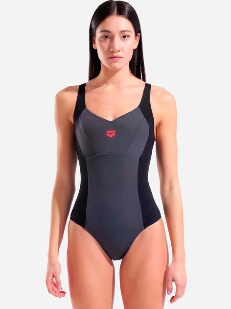 Купальник слитный женский Arena Swimsuit Control Pro Back Soli 011710-550 Серый/Черный (3468337897064) - Фото 1 Купальник слитный женский Arena Swimsuit Control Pro Back Soli 011710-550 Серый/Черный (3468337897064) - изображение 1