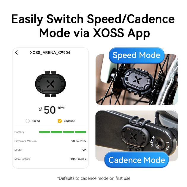 Датчик каденсу / швидкості XOSS Arena для велосипеда бездротовий з ANT+/Bluetooth 2 режими роботи - зображення 5