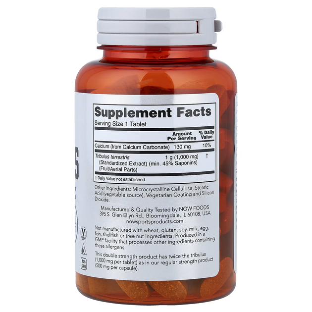 Якорцы Tribulus NOW Foods Sports 1000 мг 90 таблеток - Фото 2 Якорцы Tribulus NOW Foods Sports 1000 мг 90 таблеток - изображение 2