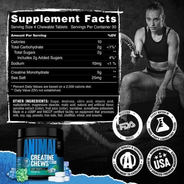 Креатин Animal Creatine Chews 120 tab (Candy Crush'd) - изображение 2