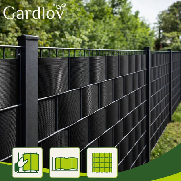 Лента для забора Gardlov 19 см x 26 м 700 г/м² Anthracite (5900779951679) - изображение 11