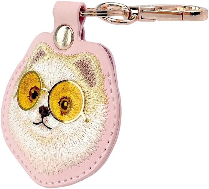 Etui Nimmy do lokalizatora Glasses Cool and Cute Dog Pink (6971080318788) - obraz 3