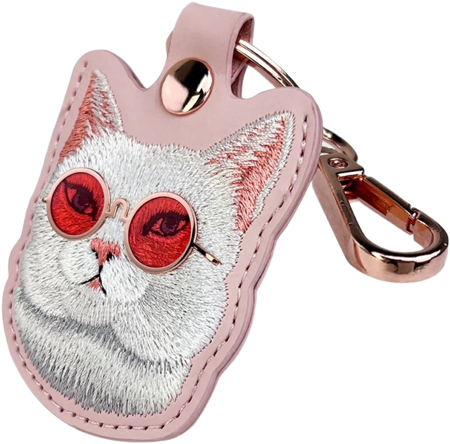 Etui-brelok Nimmy do AirTag Glasses Cool Cat Pink (6971080318696) - obraz 5