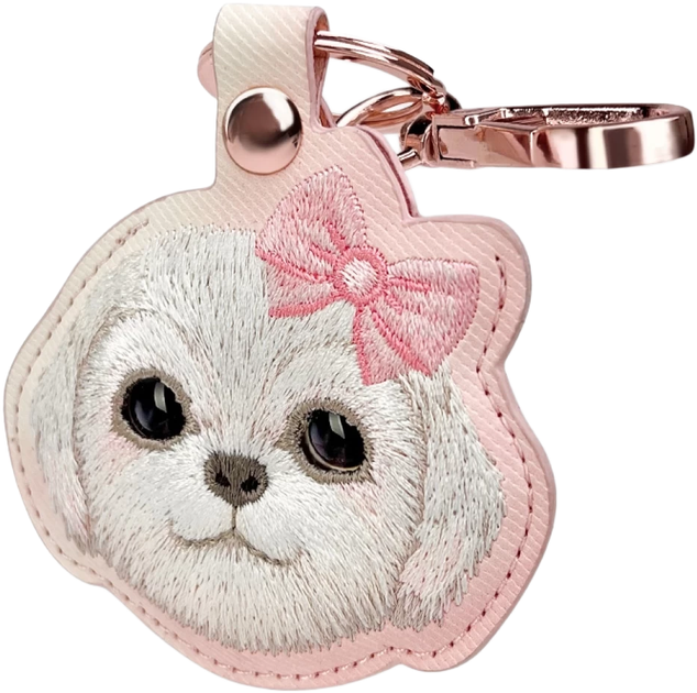 Etui-brelok Nimmy do AirTag New Big Eyed Pet 2.0 Dog Pink (6971080311796) - obraz 4