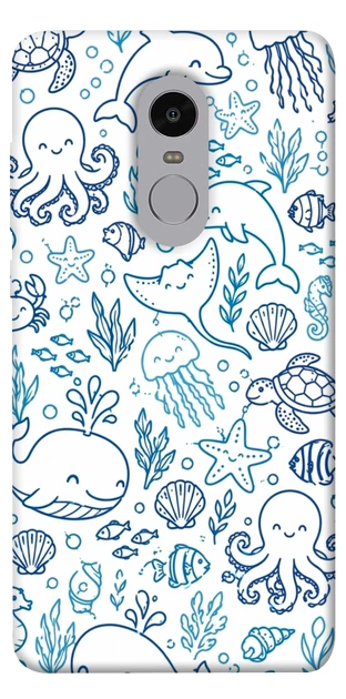 Чехол для Xiaomi Redmi Note 4X с принтом Sea pattern - Фото 1 Чехол для Xiaomi Redmi Note 4X с принтом Sea pattern - изображение 1