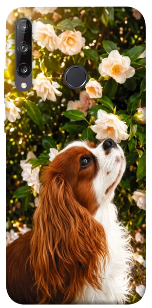 Чехол для Huawei P40 Lite E с принтом Flower spaniel - Фото 1 Чехол для Huawei P40 Lite E с принтом Flower spaniel - изображение 1