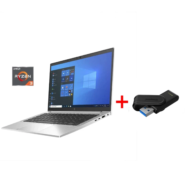 Ультрабук HP EliteBook 835 G8 / 13.3" (1920x1080) IPS / AMD Ryzen 3 5400U (4 (8) ядра по 2.6 - 4.0 GHz) / 8 GB DDR4 / 256 GB SSD / AMD Radeon RX Vega 6 Graphics / WebCam / Win 11 Pro б/у + Подарок Накопитель Kingston DataTraveler Exodia S 64GB - Фото 1 Ультрабук HP EliteBook 835 G8 / 13.3" (1920x1080) IPS / AMD Ryzen 3 5400U (4 (8) ядра по 2.6 - 4.0 GHz) / 8 GB DDR4 / 256 GB SSD / AMD Radeon RX Vega 6 Graphics / WebCam / Win 11 Pro б/у + Подарок Накопитель Kingston DataTraveler Exodia S 64GB - изображение 1
