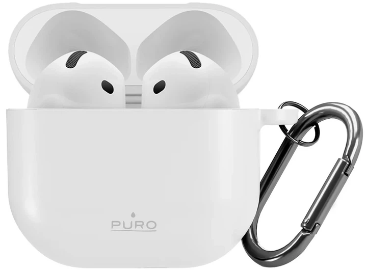 Чохол Puro Cover ICON для AirPods 4 силіконовий Білий (PUAPC4ICONWHI) (8018417534676) - Фото 2 Чохол Puro Cover ICON для AirPods 4 силіконовий Білий (PUAPC4ICONWHI) (8018417534676) - зображення 2