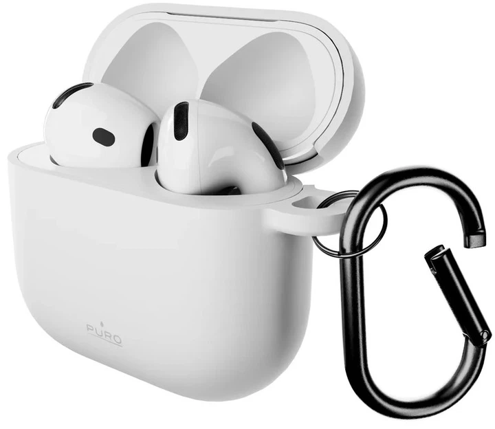Чохол Puro Cover ICON для AirPods 4 силіконовий Білий (PUAPC4ICONWHI) (8018417534676) - Фото 3 Чохол Puro Cover ICON для AirPods 4 силіконовий Білий (PUAPC4ICONWHI) (8018417534676) - зображення 3