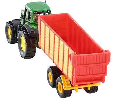 Model ciągnika Siku John Deere z przyczepą silos (1650) (4006874016501) - obraz 3