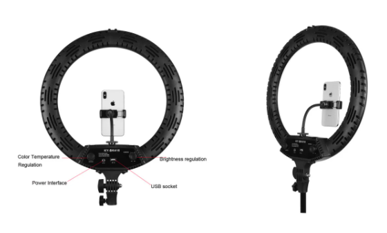 Профессиональная кольцевая Led лампа KY-BK416 18 для качественной фотосъемки и для дополнительного освещения. - Фото 3 Профессиональная кольцевая Led лампа KY-BK416 18 для качественной фотосъемки и для дополнительного освещения. - изображение 3