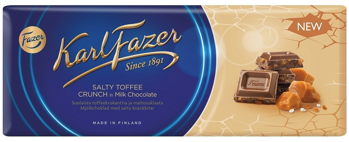 Шоколад Fazer Молочный с крошкой из соленой мягкой карамели 200 г (6416453016699) - изображение 1