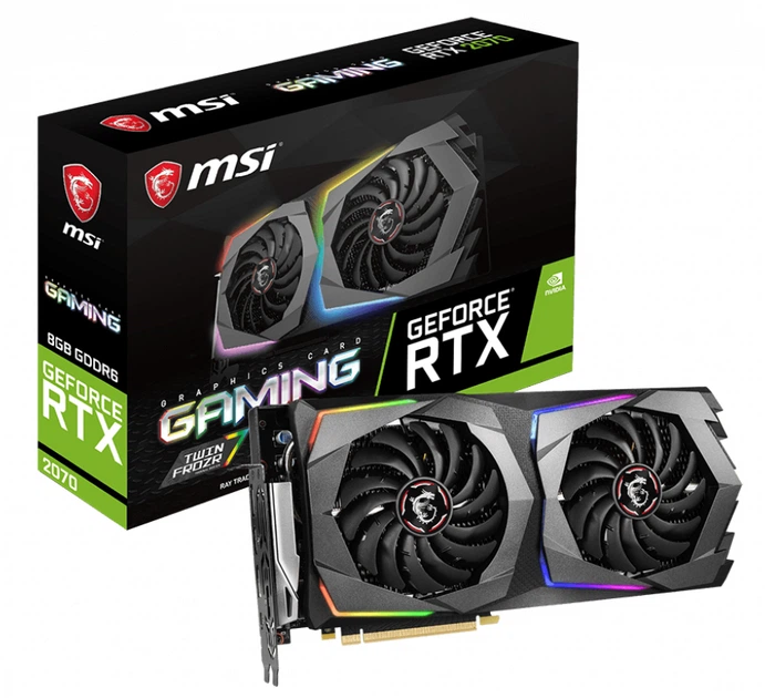 Відеокарта MSI PCI-Ex GeForce RTX 2070 Gaming 8GB GDDR6 (256bit) (1620/14000) (USB Type-C, HDMI, 3 x DisplayPort) (RTX 2070 GAMING 8G) - зображення 5
