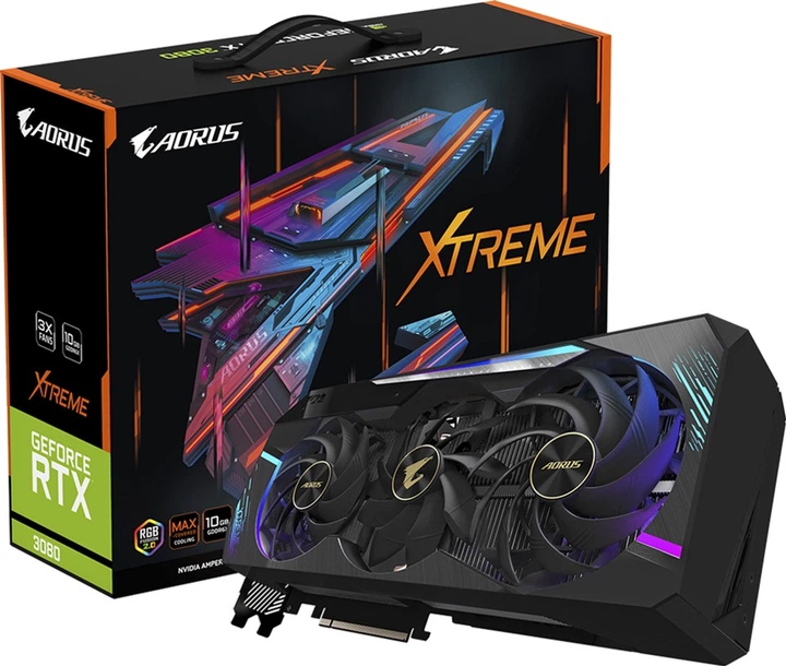Видеокарта Gigabyte PCI-Ex GeForce RTX 3080 Aorus Xtreme 10GB