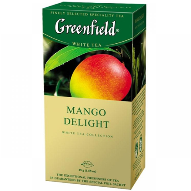 Белый чай Greenfield Mango Delight - Манго в пакетиках 25 шт – ROZETKA ...