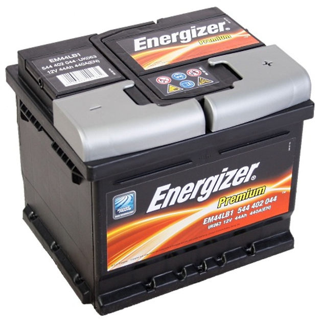 Автомобильный аккумулятор Energizer Premium (EM44-LB1): 44 Ач, плюс ...