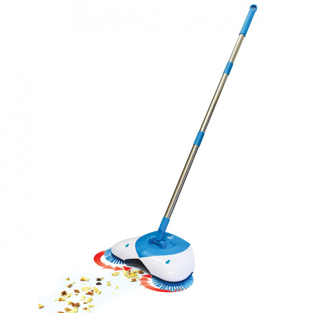 Механическая швабра-веник Hurricane Spin Broom White/Blue от продавца ...