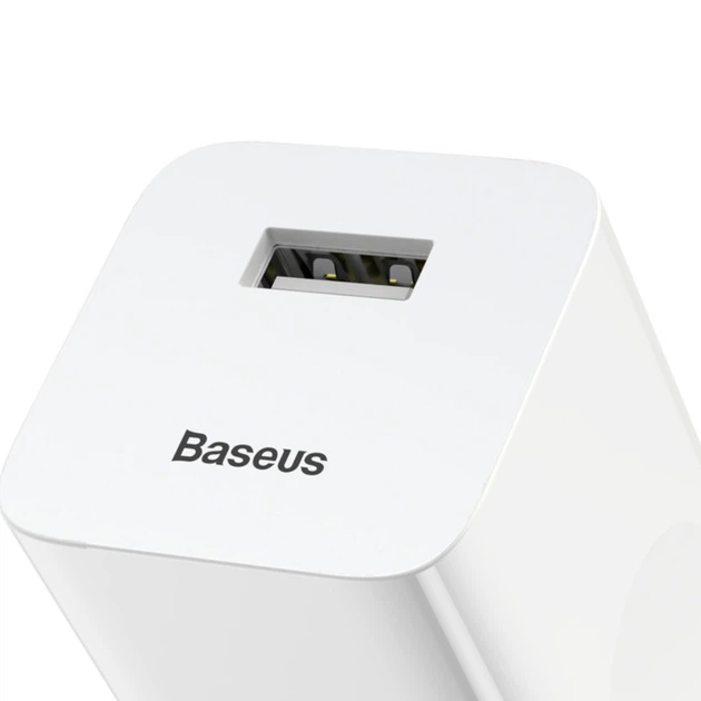 Сетевое зарядное устройство адаптер BASEUS For Qi Quick Charge 1USB, 2.4A,QC3.0 с функцией быстрой зарядки White (SZU30) - Фото 2 Сетевое зарядное устройство адаптер BASEUS For Qi Quick Charge 1USB, 2.4A,QC3.0 с функцией быстрой зарядки White (SZU30) - изображение 2