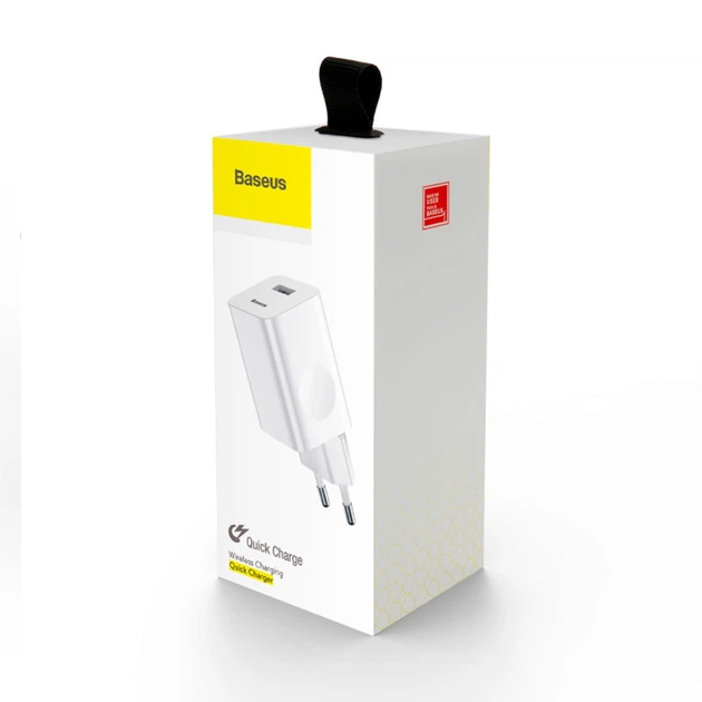 Сетевое зарядное устройство адаптер BASEUS For Qi Quick Charge 1USB, 2.4A,QC3.0 с функцией быстрой зарядки White (SZU30) - Фото 7 Сетевое зарядное устройство адаптер BASEUS For Qi Quick Charge 1USB, 2.4A,QC3.0 с функцией быстрой зарядки White (SZU30) - изображение 7